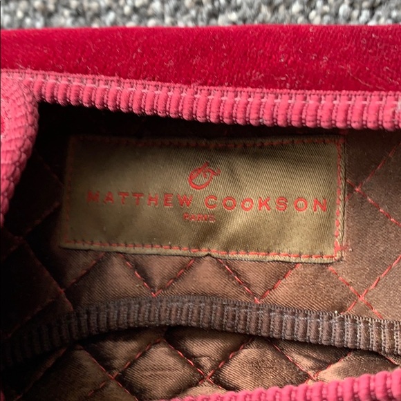 Mathew&Cookson red velvet slippers - Picture 2 of 4